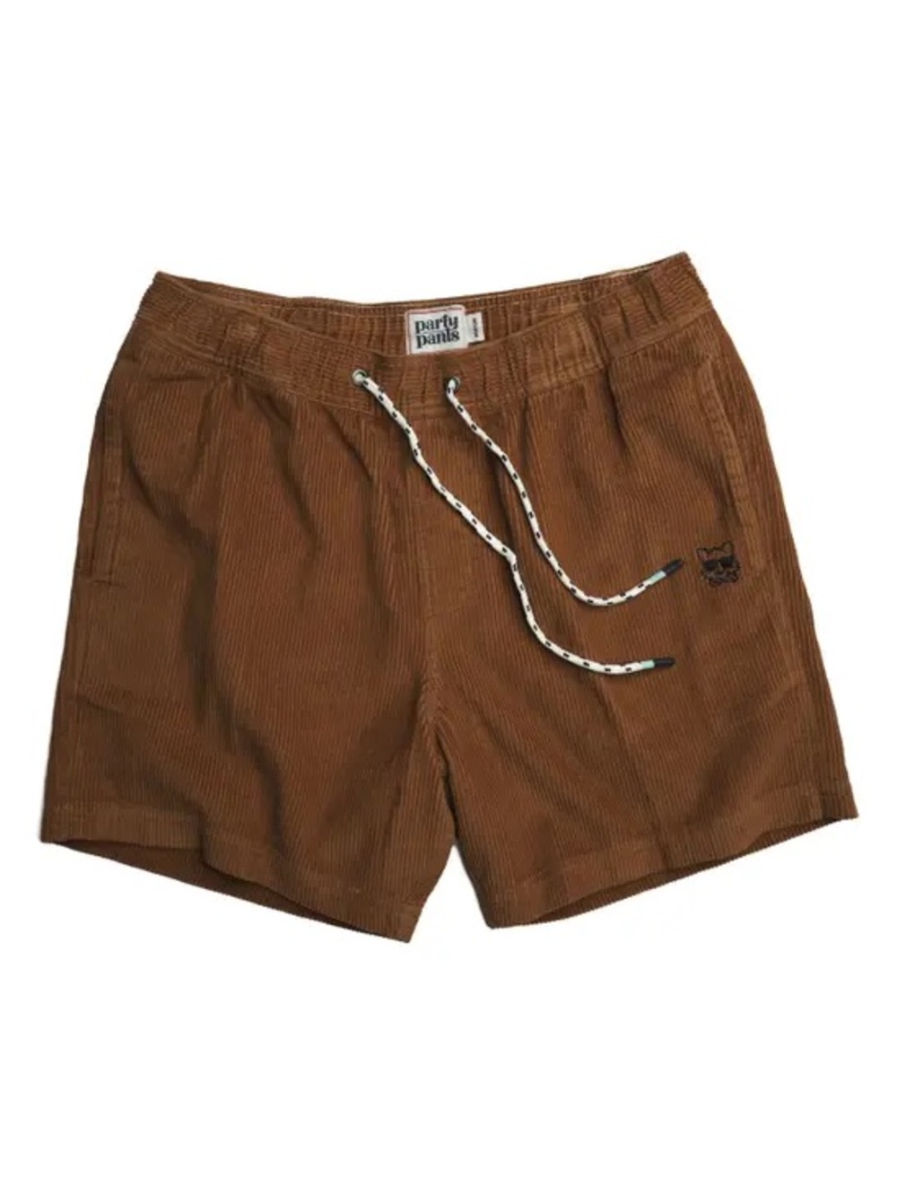 Party Pants Men’s Brown Corduroy Drawstring Shorts